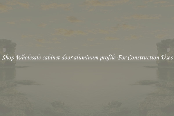 Shop Wholesale cabinet door aluminum profile For Construction Uses