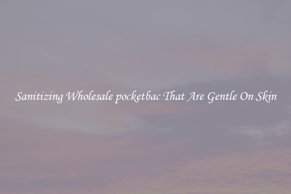 Sanitizing Wholesale pocketbac That Are Gentle On Skin