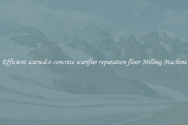 Efficient scariedco concrete scarifier reparation floor Milling Machine