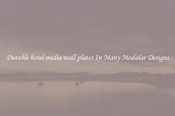 Durable hotel media wall plates In Many Modular Designs
