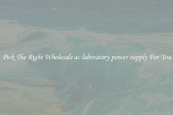 Pick The Right Wholesale ac laboratory power supply For You