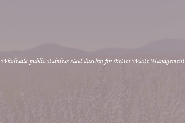 Wholesale public stainless steel dustbin for Better Waste Management