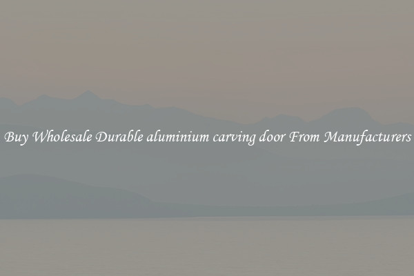 Buy Wholesale Durable aluminium carving door From Manufacturers