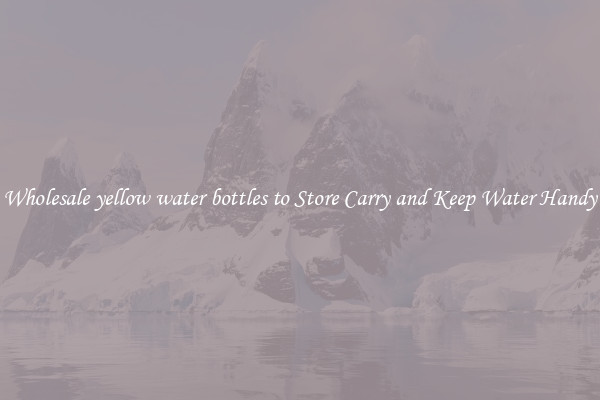 Wholesale yellow water bottles to Store Carry and Keep Water Handy