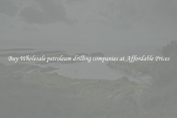 Buy Wholesale petroleum drilling companies at Affordable Prices