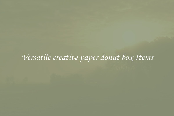 Versatile creative paper donut box Items