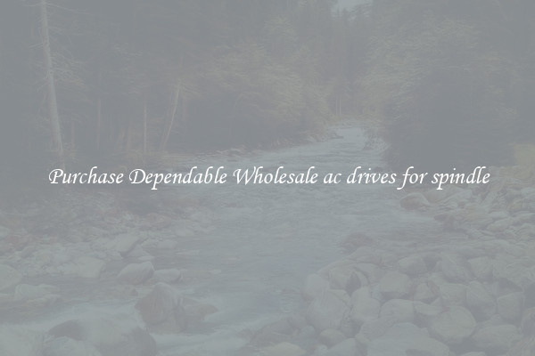 Purchase Dependable Wholesale ac drives for spindle