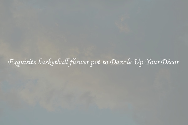 Exquisite basketball flower pot to Dazzle Up Your Décor 