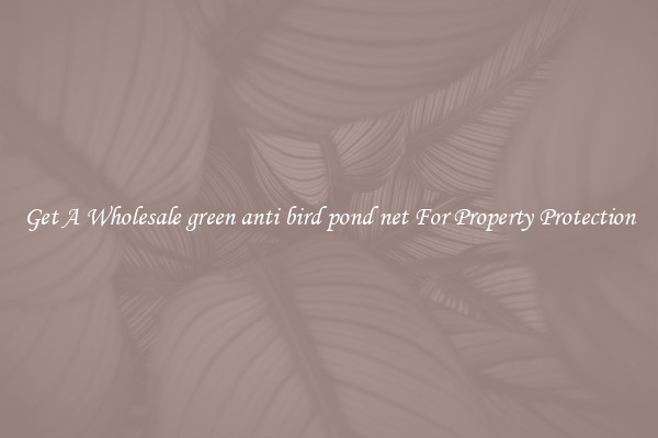 Get A Wholesale green anti bird pond net For Property Protection