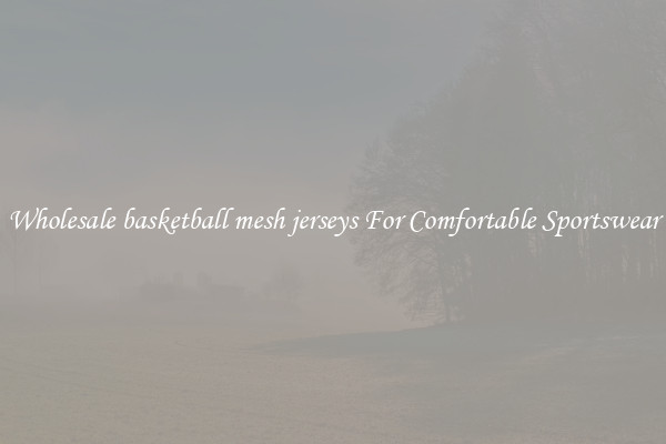 Wholesale basketball mesh jerseys For Comfortable Sportswear