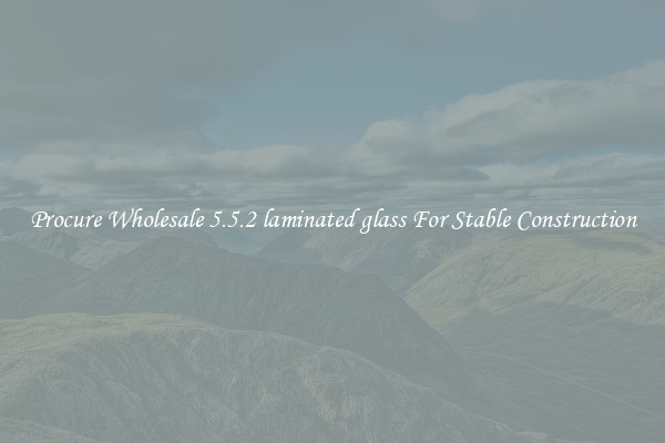 Procure Wholesale 5.5.2 laminated glass For Stable Construction