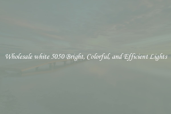 Wholesale white 5050 Bright, Colorful, and Efficient Lights