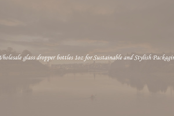 Wholesale glass dropper bottles 1oz for Sustainable and Stylish Packaging