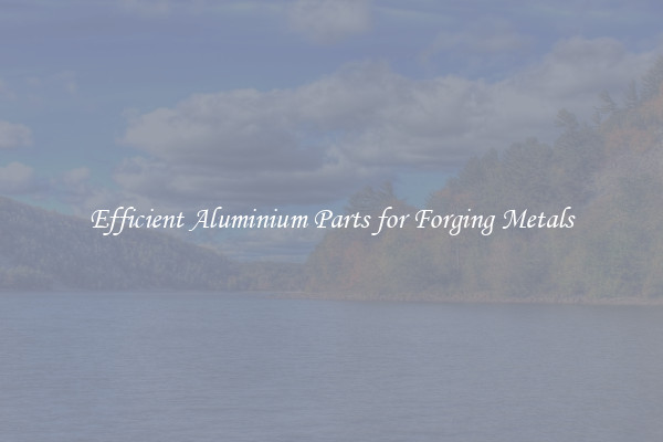 Efficient Aluminium Parts for Forging Metals